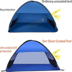 Beach Sun Shelters,Instant Sun Shade Canopy Head PopUp Canopy Automatic Shade Tent for Camping Hiking Picnic Portable Sun Shelter Windproof Waterproof with Mobile Phone Stand