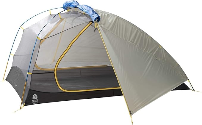 Sierra Designs Meteor Lite Ultralight Shelter, Freestanding Lightweight Backpacking & Camping Tent, 2 Doors, Stargazer Rain Fly, Aluminum Poles (Two or Three Person)