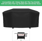 Heavy-Duty 600D Grill Cover fit for Weber Slate 36" Flat Top Griddle Grill，3400120 Weber Slate 36" Griddle Outdoor Waterproof Griddle Cover