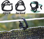 50pcs Shade Cloth Clips, Plastic Lock Grip Hooks Hanging Clamps Buckle for Sun Shade Cloth Net Anti Bird Netting Garden Film Greenhouse Shade Cloth Cover Mesh Tarp Outdoor Sun Shades Hoops
