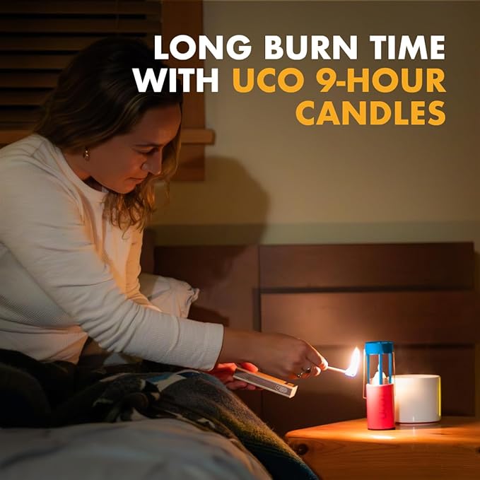 UCO Original Candle Lantern Value Pack with 4 Candles and Storage Bag, Original Collapsible Candle Lantern for Camping & Emergency Preparedness