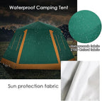 Tent for Camping 4 Person, Pop up Tent 3 Seconds Instant Tent Lightweight Automatic Portable Tent, Family Tent Waterproof, 4 Season Big Family Shelter for Beach Picnic Outdoo, Set 2