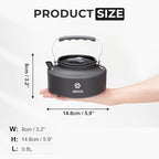 Alocs 0.8L Kettle Teapot, Portable Camping Coffee Pot, Hard-Anodized Aluminum Camping Kettle, Compact Tea Kettle for Stove Top, Outdoor, Hiking, Camping, Picnic and Traveling