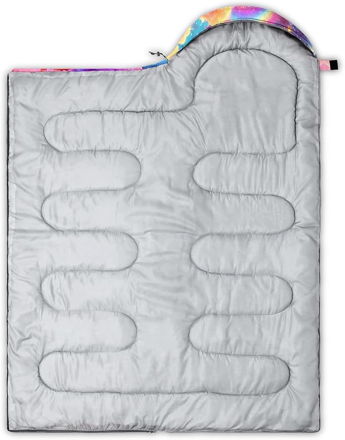 QOOMO Camping Sleeping Bags,3 Season Warm & Cool Weather,Lightweight,Waterproof Sleeping Bags for Adults & Kids,Traveling,and Outdoors,Camping Gear Equipment