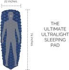 ECOTEK Outdoors Hybern8 Ultralight Inflatable Sleeping Pad with Contoured FlexCell Honeycomb Design - Easy to Inflate, Comfortable, Lightweight, Durable, and Hammock Approved [Ocean Blue]