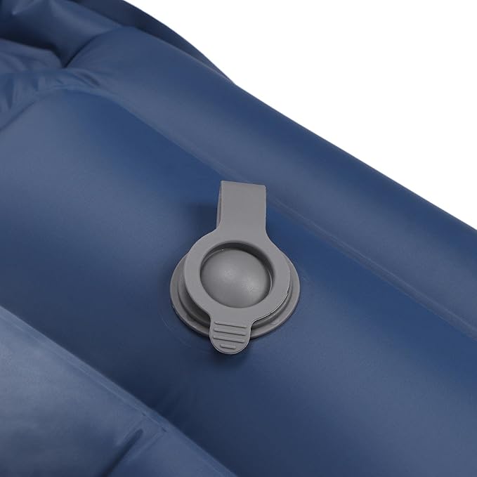 Alomejor Sleeping Pad, Self Inflating Camping Mat with Built in Foot Pump for Outdoor Hiking 49.2x77.1in Navy