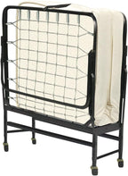 Greaton, 14” Folding Bed with 3-Inch Luxurious Memory Foam Mattress, Strong and Sturdy Metal Frame, Portable Guest Bed for Easy Storage, 31-Inch, White