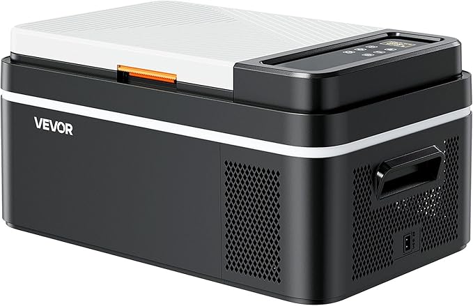 VEVOR Car Refrigerator, DC 12/24V AC100-240V Compressor Electric Cooler, -4°F to 68°F Car Fridge with APP Control, 21 QT Cars Freezer for RVs, Campsites, Boats, Camping, Fishing, 60W Portable Freezer