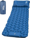 HiiPeak Sleeping Pad for Camping- Ultralight Inflatable Sleeping Mat with Built-in Foot Pump & Pillow, Upgraded Compact Camping Air Mattress for Tent, Backpacking, Hiking