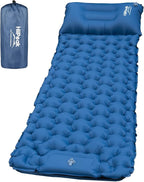 HiiPeak Sleeping Pad for Camping- Ultralight Inflatable Sleeping Mat with Built-in Foot Pump & Pillow, Upgraded Compact Camping Air Mattress for Tent, Backpacking, Hiking
