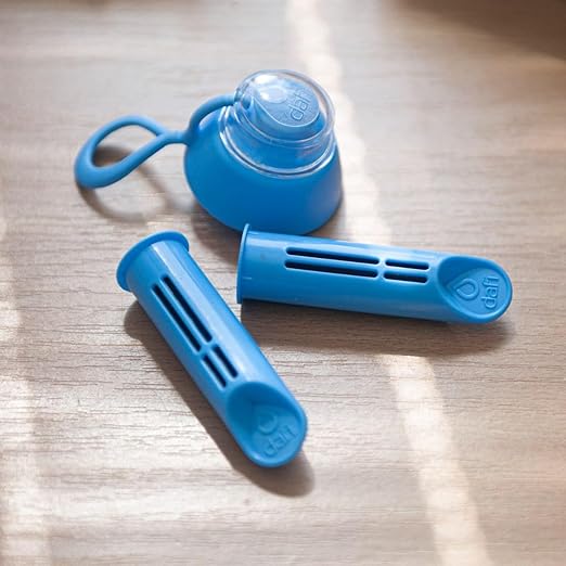 DAFI Water Bottle Filters and Cap Replacements Blue | 2-Pack | Last up to 60 Days | Hiking Water Filter, Personal Filtered Water Bottle, Camping Water Filter | BPA-Free | Made in Europe filtr