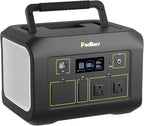 Portable Power Station 600W,538Wh Solar Powered Generator with LiFePO4 Battery,Peak 1200W,USB PD 100W Power Supply input/output,Solar Power Bank with 2 AC Outlets