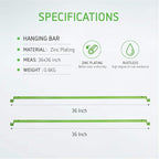 2pcs VIVOSUN Grow Tent Support Poles, Hanging Bar for 3x3 Grow Tent 36"x36"