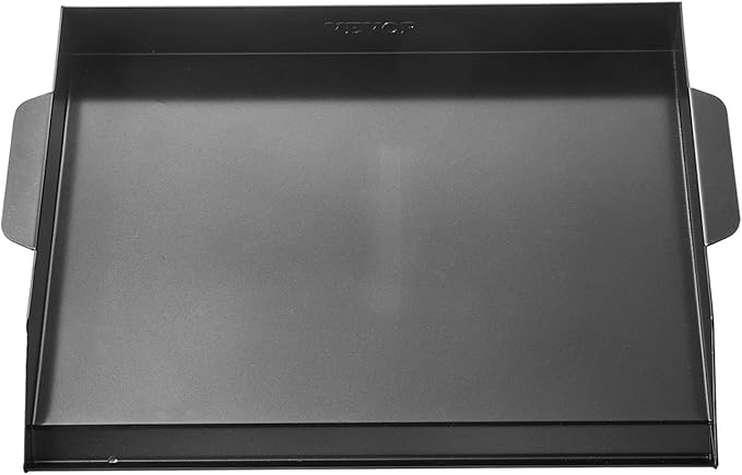 VEVOR Carbon Steel Griddle, 20x16 inch Universal Flat Top Rectangular Plate, Gas Grill Griddle for BBQ Grill, Teppanyaki, Portable Family Cookware, for Camping Tailgating Party