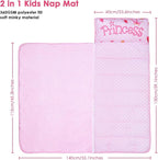 Kids Nap Mat Portable Slumber Bags with Removable Pillow and Blanket for Girls Boys, Lightweight Extra Large Sleeping Bag for Preschool Camping Daycare