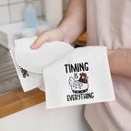 4Pcs Funny Kitchen Towels 24x14 Inch, Cute Kitchen Utensils Waffle Weave Hand Towels for Home Farmhouse, White Absorbent Microfiber Dish Cloth Tea Towel, Housewarming Gifts for Women Mom 2