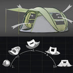 Instant Lightweight Camping Tent Pop Up, Outdoor Easy Set Up Automatic Family Travel Tents, Portable Backpacking Ultralight Waterproof Windproof Sun Shelter Tent