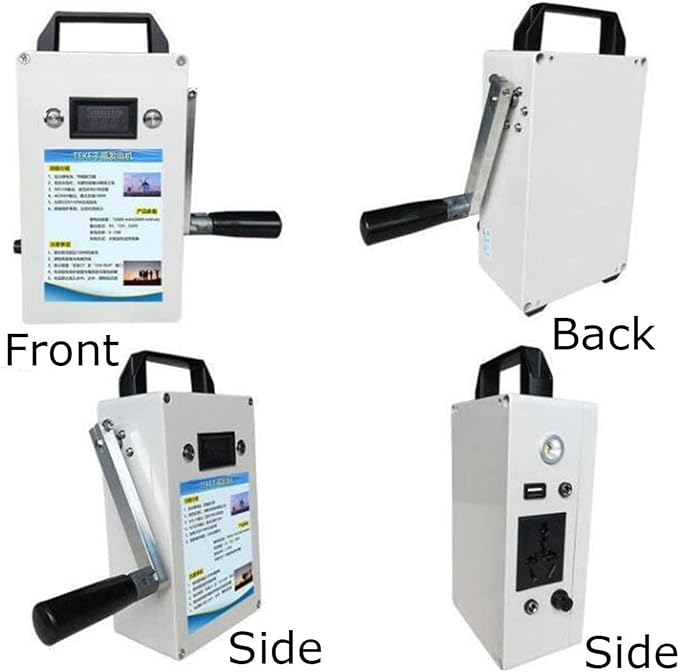 Hand Crank Generator,110v 220v 12v 5v 150w 15000mah Portable Power Supply Small Emergency Power Generator Outdoor Generator for Emergency,Camping,Sudden Power Outages,110V