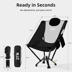 High-Back Folding Chair for Indoor & Outdoor Use — Comfortable High-Back Support, Easy One-Piece Setup, Stable Aluminum Frame, Portable Chair for Backyard, Camping & Everyday Relaxation