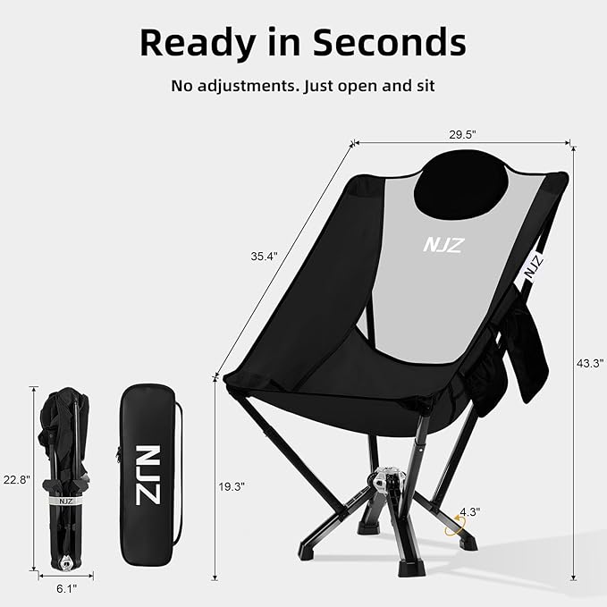 High-Back Folding Chair for Indoor & Outdoor Use — Comfortable High-Back Support, Easy One-Piece Setup, Stable Aluminum Frame, Portable Chair for Backyard, Camping & Everyday Relaxation
