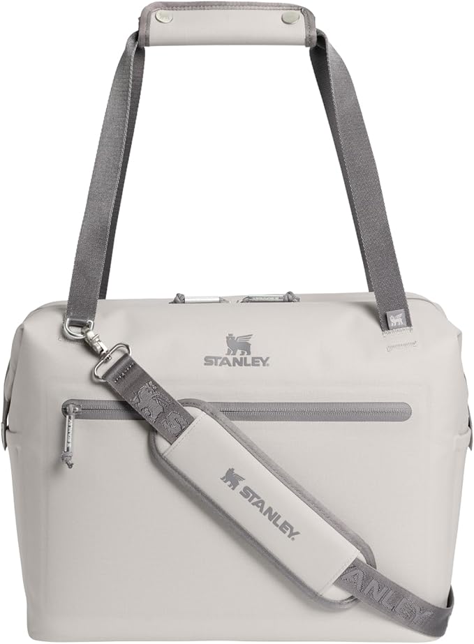 Stanley All Day Julienne Max Soft Cooler Bag and Lunch Box 20 Quarts | 30 Can Cooler with Handles and Strap | Stays Cold for a Day | Insulated Travel Bag with Zipper | BPA-Free | Ash
