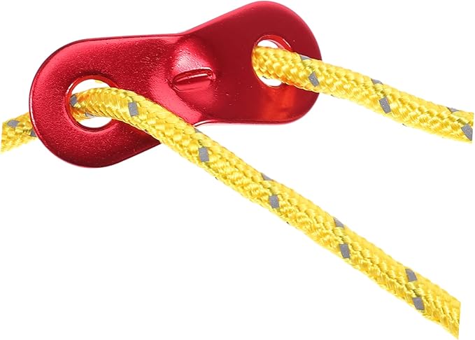 Kisangel 4sets Tent Ropes with Buckle Lightweight Outdoor Canopy Fixing Tools for Camping Hiking and Backpacking Reflective Each
