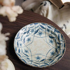 Camping Plates Retro Handmade Underglaze Ceramic Dinner Plate Home Dining Tableware Decorative Plate