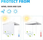 Joramoy Instant Canopy Sunwall 10×10 for Pop Up Canopy, Waterproof, UV Protection Canopy Sidewall, 1 Pack Straight Leg Canopy Side Panels Only（10×10, White)