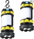2 Pack Camping Lantern, Outdoor LED Camping Light, Rechargeable Flashlights with 1000LM, 6 Modes, IPX5 Waterproof Portable Emergency Camp Light for Hurricane Survival - Green