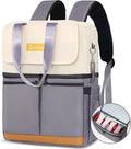 Backpack Cooler with Double Decker & 12 Ice Packs- Keeps 36 Cans Cold for Up to 24 Hours- Waterproof & Leak Proof Insulated Cooler Backpack- Stylish Cooler Bookbag for Women Travel Work Beach