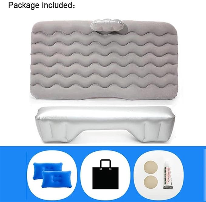 Camping Air Mattress, SUV Inflatable Mattress, Car Inflatable Bed 130x70cm, Flocking Pressure-Resistant PVC Mattress, Self-Driving Camping Sleeping Equipment (Four)