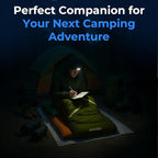 SereneLife Double Sleeping Bag with Pillows, Waterproof & Detachable for 2 Single Bags, Lightweight & Warm, Perfect for Camping, Hiking, Backpacking, and Cold Weather, Suitable for Temperatures 5-10°F
