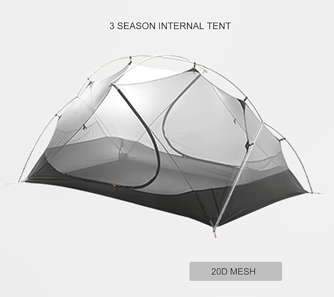 3F ULGEAR Floating Cloud 2 Tent Ultra Light 2 Person Camping Tent - Rainproof, Lightweight, 3/4 Season - Perfect for Backpacking and Outdoor Adventures