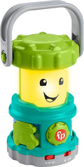 Fisher-Price Baby Learning Toy Laugh & Learn Camping Fun Lantern, Pretend Camping Gear with Lights & Music for Infants Ages 6+ Months