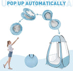 Pop Up Tent, Clear Outdoor Tents Sports Fishing, Rainproof and Windproof Beach Camping, Lightweight and Sturdy, Easy Set Up, UPF 50+ Portable Folding 39" x 64"