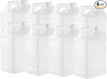 kitchentoolz 2.5 Gallon F-Style HDPE Jug with Secure Seal Lid - Heavy-Duty Storage, and Chemical Transport - Case of 8
