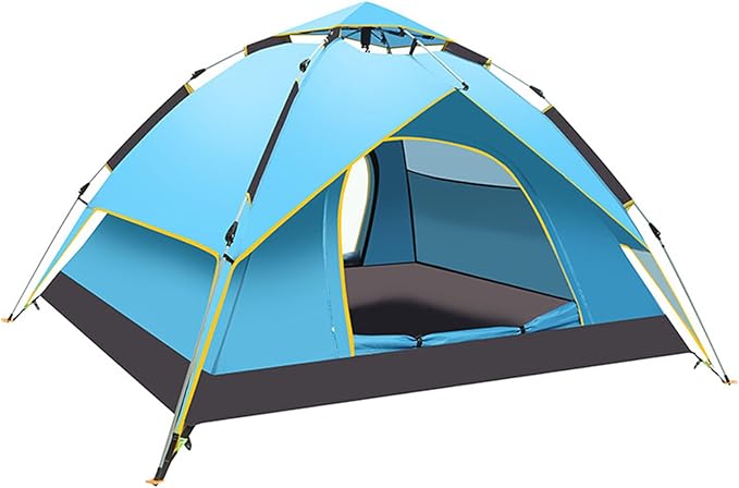 SFKLYU Outdoor Camping Tent 3/4 Person Waterproof Camping Tents Windproof Outdoor Backpacking Tent for Travel Hiking