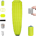 FLEXTAILGEAR Portable Sleeping Pad with Electric Air Pump, 9.4 R-Value Self Inflating Sleeping Pad, Ultralight Air Mattress for Camping, Backpacking, Hiking, Travel