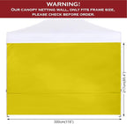 COOSHADE Instant Canopy SunWall 10x10 Canopy SideWall for Pop up Canopy Tent, 1 Pack Sidewall Only, Yellow