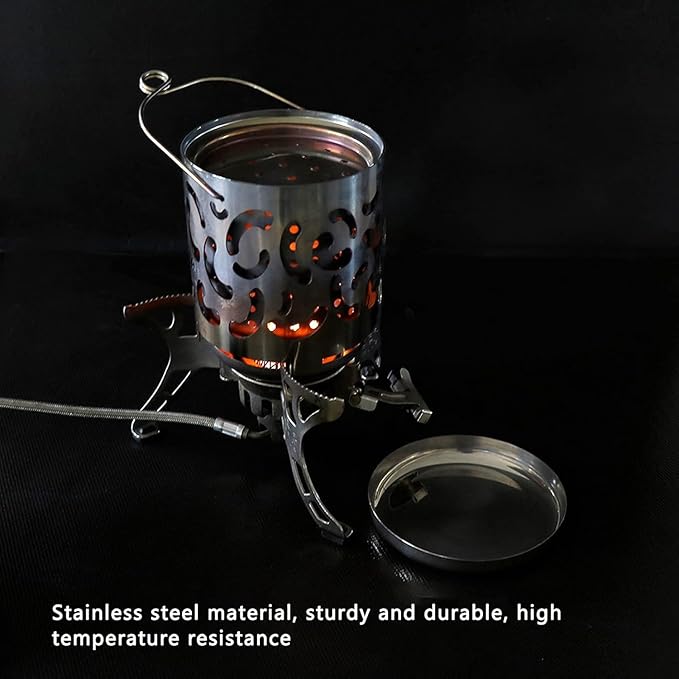 Camping Heater, High Temperature Camping Heating Cover Portable Camping Heater Stove Mini Size for Hiking for Picnic for Outdoor