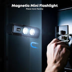 LED Rechargeable Mini Flashlights with Magnet 2PCS 1800L Headlamp Rechargeable with White & Red Light, 5 Lighting Modes Angle Adjustable Motion Sensor for Outdoor, Camping, Hiking, Working