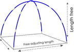 DIY 17 in, 36 Packs， Long Approximately 52ft, Diameter - 6.5mm Tent Pole, Replacement, Plant Grow Tunnel ，Telescopic Rod，Suitable for All Kinds of Outdoor Camping Tent