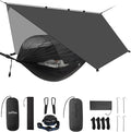 Sunyear Camping Hammock with Net - Double&Single Hammock with House-Like Net- Easy Setup & Pack, Lightweight & Portable, Perfect for Hiking, Backpacking, Outdoor Sleeping
