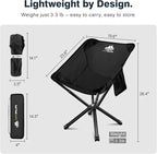 Lightweight Folding Camping Chair — Compact One-Piece Design, Quick Setup, Stable Aluminum Frame, Portable Chair for Travel, Hiking & Short Outdoor Breaks