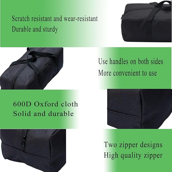 Heavy Duty Water-Resistant Long Duffle Bag - XL Canopy & Roof Tent Storage Organizer for Poles, Grill Tools, Hammock & Fishing Rods with MOLLE Straps (35''(L) x7.87''(W) x7.87''(H))