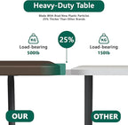 Folding Table 72" x 30" - Heavy Duty Plastic Table with Handle, Foldable&Portable, Fold-in-Half Utility Tables for Outdoor, Dining, Wedding, Events, Indoor, Picnic, Camping, Party, Brown