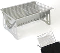 Mini Portable Charcoal Grill,Small BBQ Grill Tabletop Fire Pit for Camping Patio Outdoor Stainless Steel Camping Folding Barbecue Grills Backpacking Grills