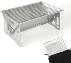 Mini Portable Charcoal Grill,Small BBQ Grill Tabletop Fire Pit for Camping Patio Outdoor Stainless Steel Camping Folding Barbecue Grills Backpacking Grills