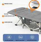 Folding Camping Cot, Portable Folding Camping Cot, Outdoor Patio Folding Lounge Chair, Perfect for Camping, Pool, Beach, Patio,Office（B）