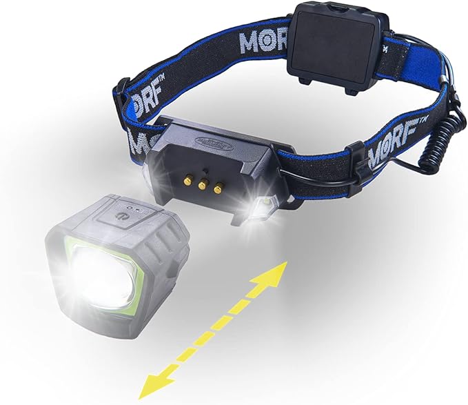 Police Security Flashlights - MORF Removable R230 3 in 1 Headlamp Magnetic Flashlight - Perfect for Mechanics, Emergency Preparedness, Outdoor, Water Proof, Drop Proof